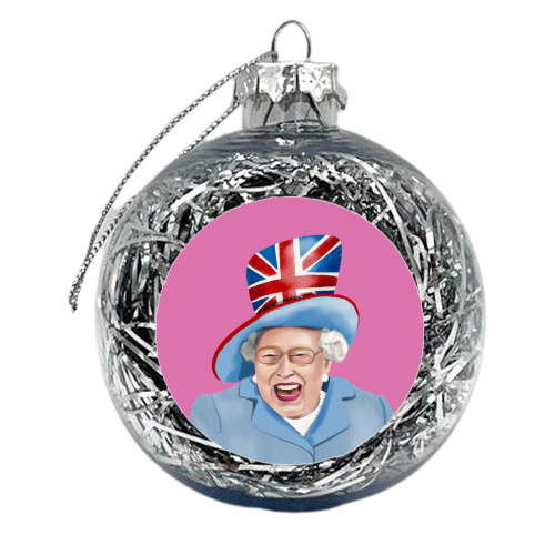 Happy Queen - xmas bauble by Sarah Wilkinson