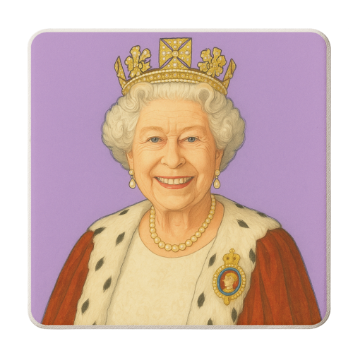 Happy Queen Elizabeth II - personalised beer coaster by AP
