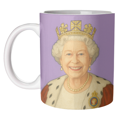 Happy Queen Elizabeth II - unique mug by AP