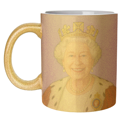 Happy Queen Elizabeth II - unique mug by AP