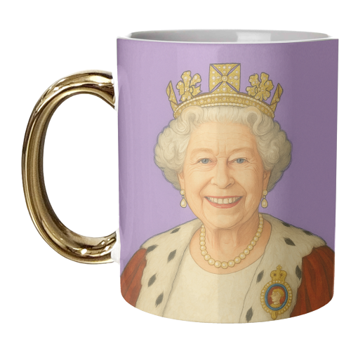 Happy Queen Elizabeth II - unique mug by AP