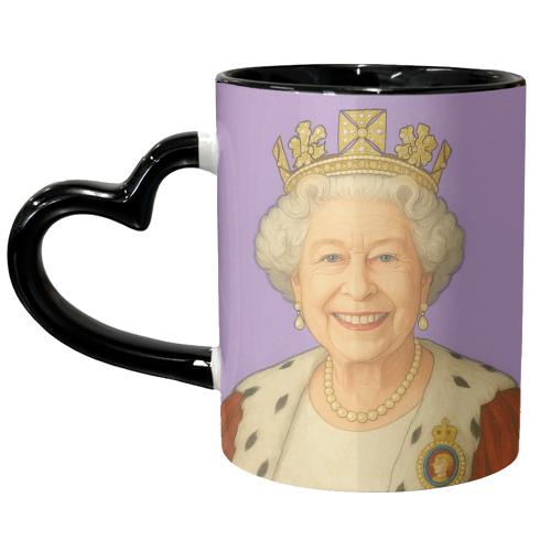Happy Queen Elizabeth II - unique mug by AP