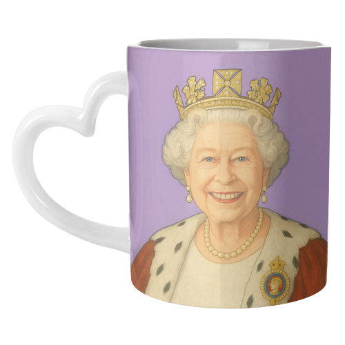 Happy Queen Elizabeth II - unique mug by AP