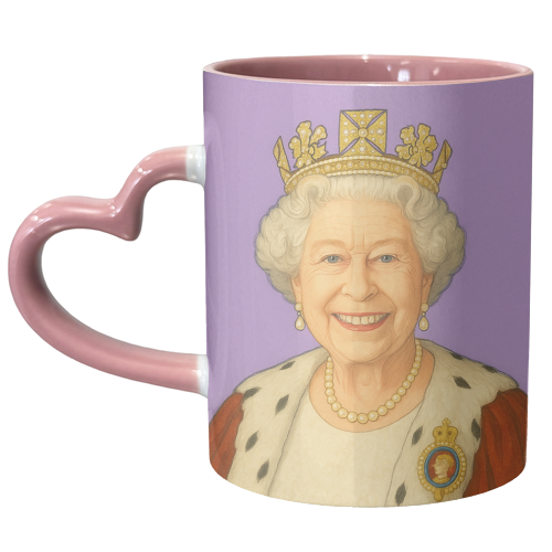 Happy Queen Elizabeth II - unique mug by AP