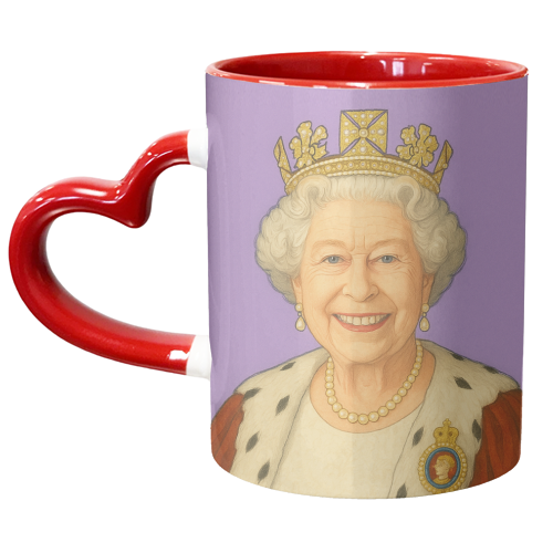 Happy Queen Elizabeth II - unique mug by AP