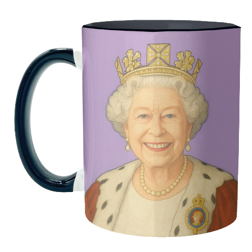 Happy Queen Elizabeth II - unique mug by AP