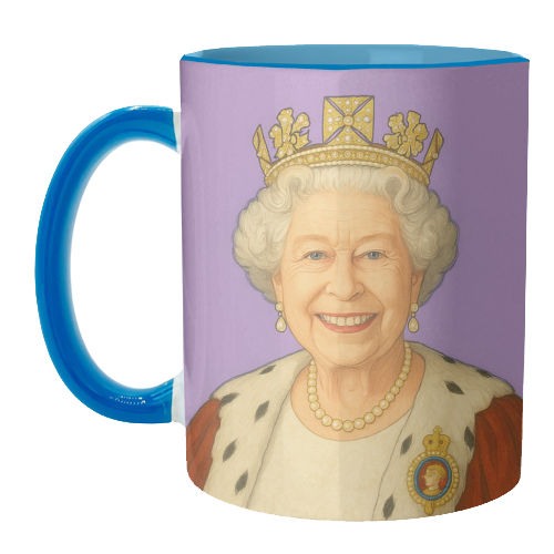 Happy Queen Elizabeth II - unique mug by AP