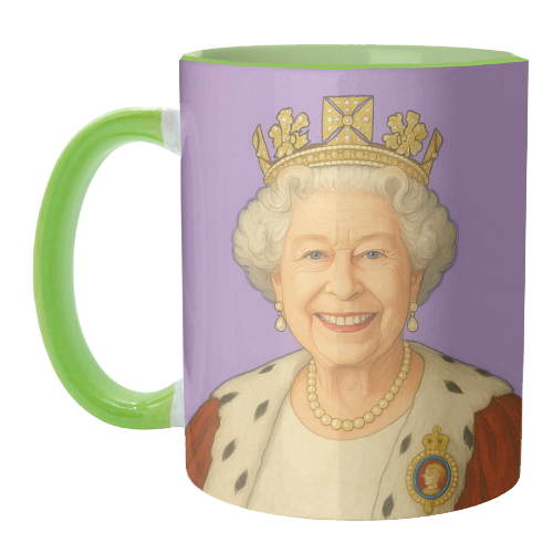 Happy Queen Elizabeth II - unique mug by AP