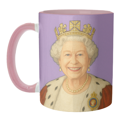Happy Queen Elizabeth II - unique mug by AP