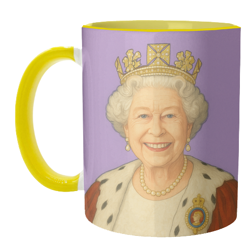 Happy Queen Elizabeth II - unique mug by AP