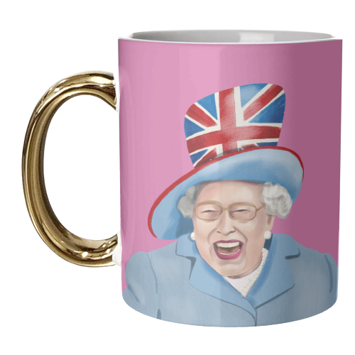 Happy Queen - unique mug by Sarah Wilkinson