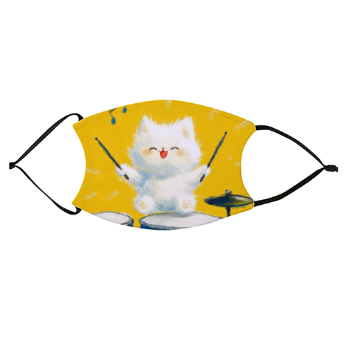 Happy song - face cover mask by DejaReve