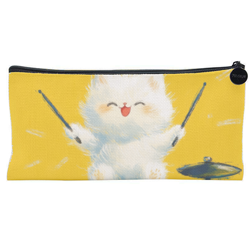 Happy song - flat pencil case by DejaReve