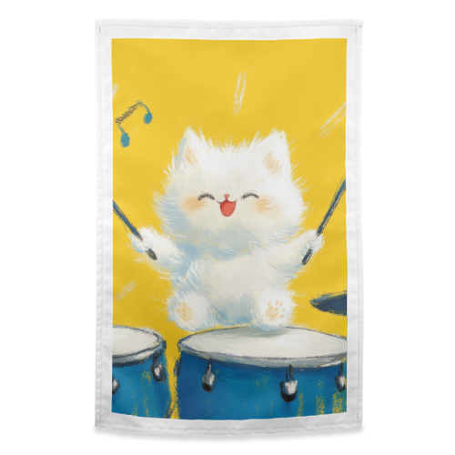 Happy song - funny tea towel by DejaReve