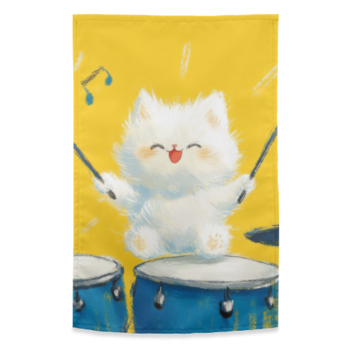 Happy song - funny tea towel by DejaReve