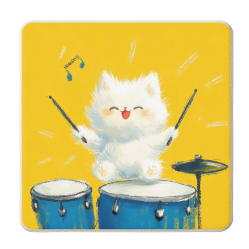 Happy song - personalised beer coaster by DejaReve