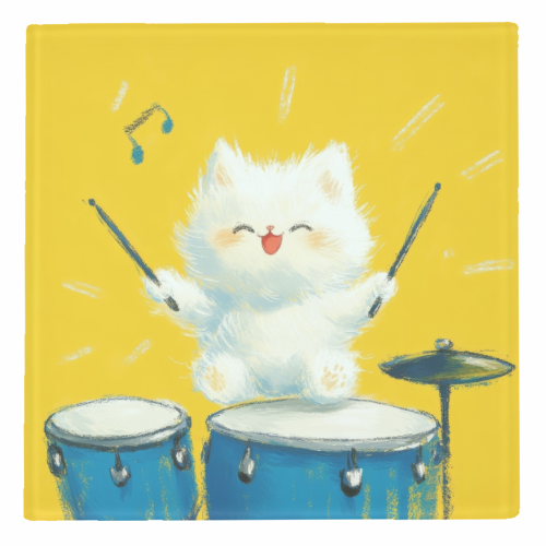 Happy song - personalised beer coaster by DejaReve