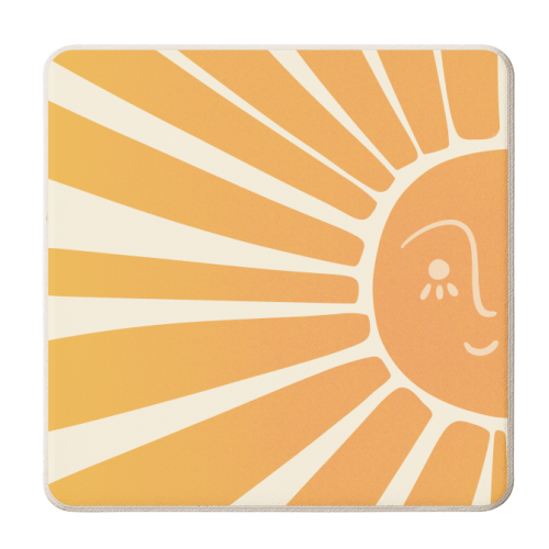 Happy Sunshine - personalised beer coaster by Lisa Wardle