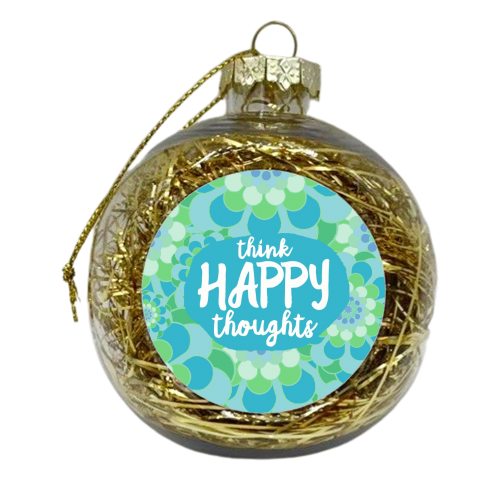 Happy Thoughts - xmas bauble by Giddy Kipper