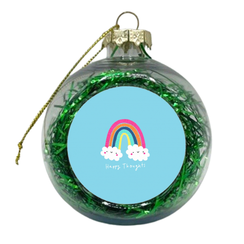 Happy Thoughts - xmas bauble by Jessica Moorhouse