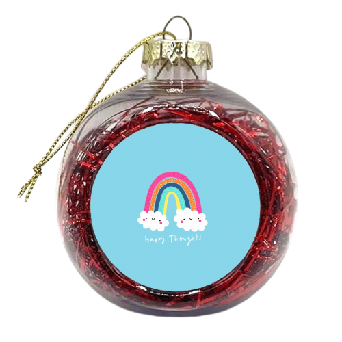 Happy Thoughts - xmas bauble by Jessica Moorhouse