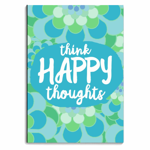 Happy Thoughts - personalised A4, A5, A6 notebook by Giddy Kipper