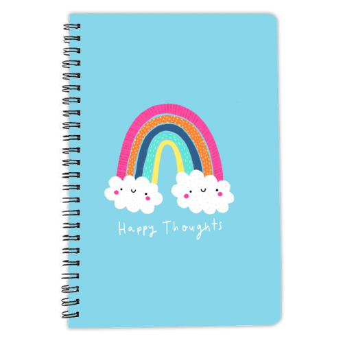 Happy Thoughts - personalised A4, A5, A6 notebook by Jessica Moorhouse