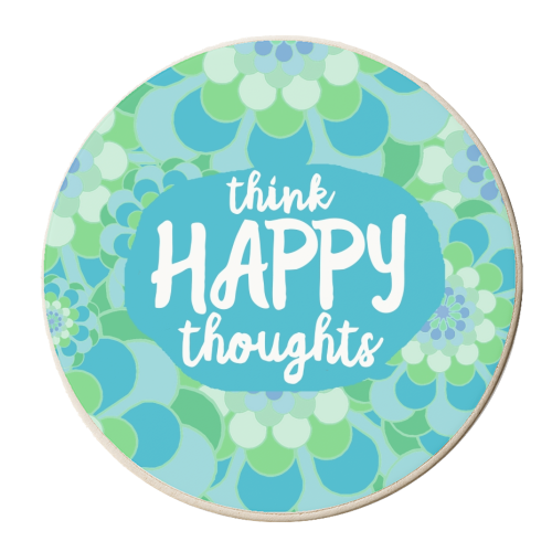 Happy Thoughts - personalised beer coaster by Giddy Kipper