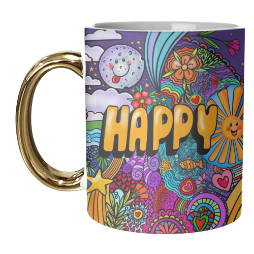 Happy - unique mug by PixieDrew