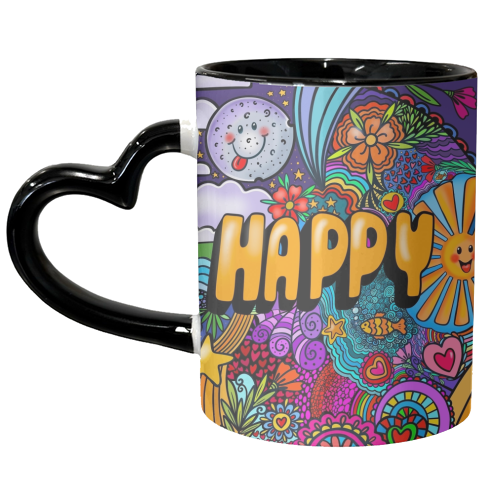 Happy - unique mug by PixieDrew