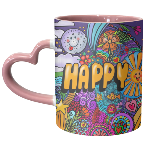 Happy - unique mug by PixieDrew