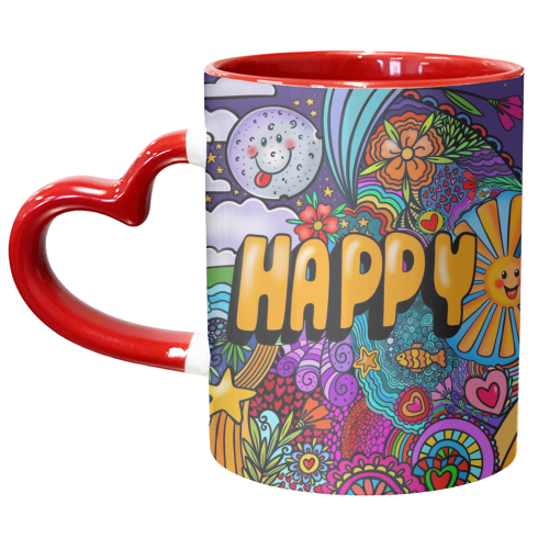 Happy - unique mug by PixieDrew