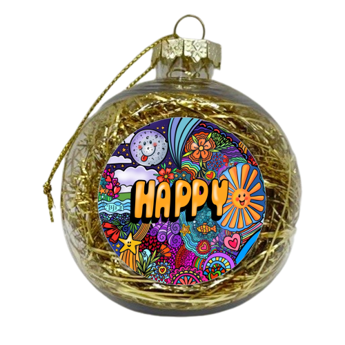 Happy - xmas bauble by PixieDrew