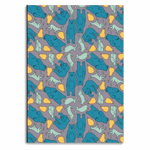 Hare, bear, pear - personalised A4, A5, A6 notebook by Emma Russell