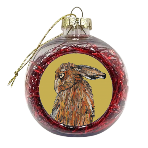 Hare - xmas bauble by Louisa Heseltine