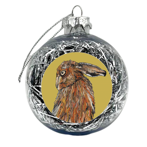Hare - xmas bauble by Louisa Heseltine