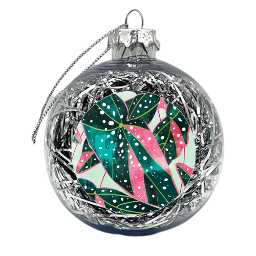 Haripriya | Modern Bohemian Botanical Painting | Watercolor Vintage Tropical Exotic Plants - xmas bauble by Uma Prabhakar Gokhale