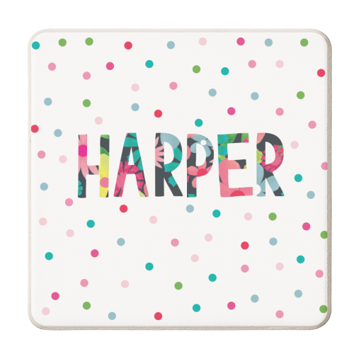 Harper - personalised beer coaster by The Boy and the Bear