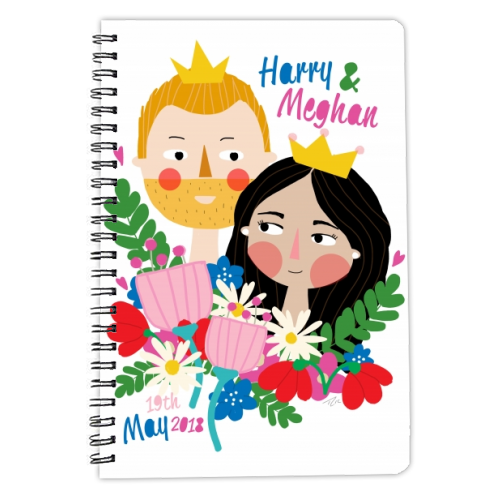 Harry And Meghan - personalised A4, A5, A6 notebook by Nichola Cowdery