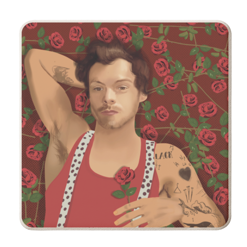 Harry Bed of Roses - personalised beer coaster by AbiGoLucky