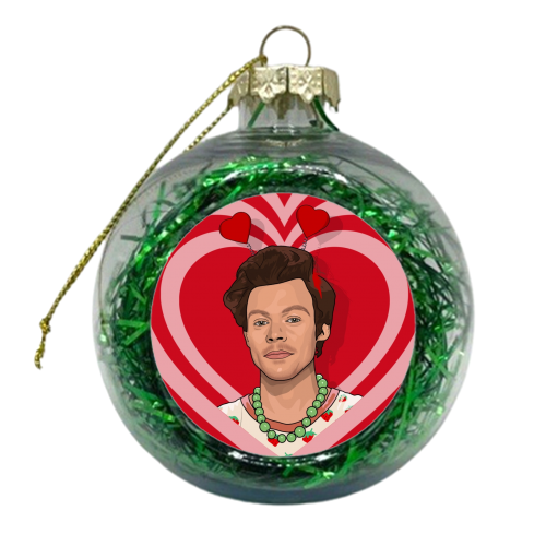Harry boppers heart tunnel - xmas bauble by The Girl Next Draw