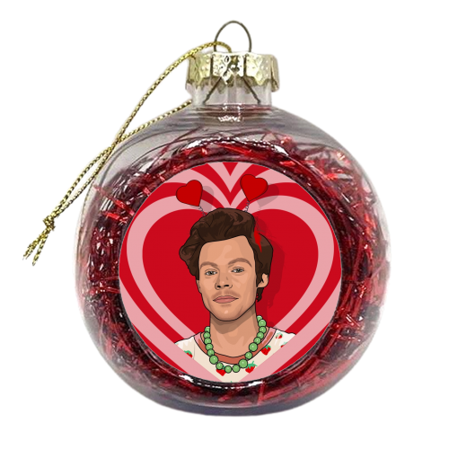 Harry boppers heart tunnel - xmas bauble by The Girl Next Draw