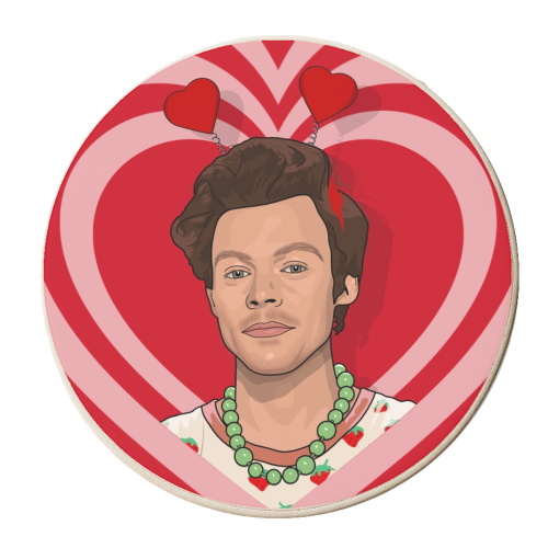 Harry boppers heart tunnel - personalised beer coaster by The Girl Next Draw