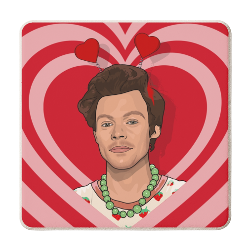 Harry boppers heart tunnel - personalised beer coaster by The Girl Next Draw