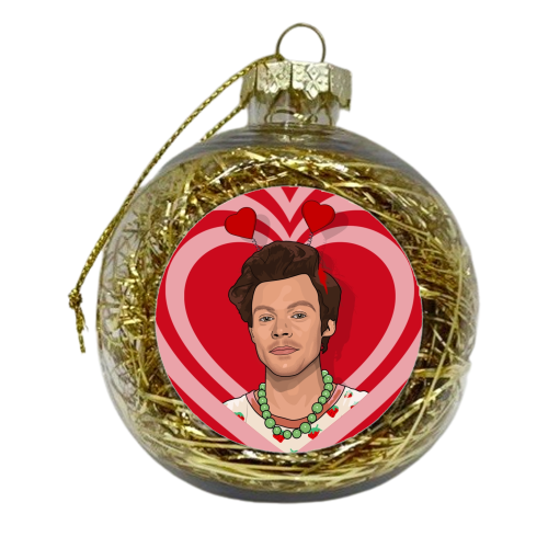 Harry boppers heart tunnel - xmas bauble by The Girl Next Draw