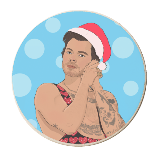 Harry Christmas - personalised beer coaster by The Queer Store