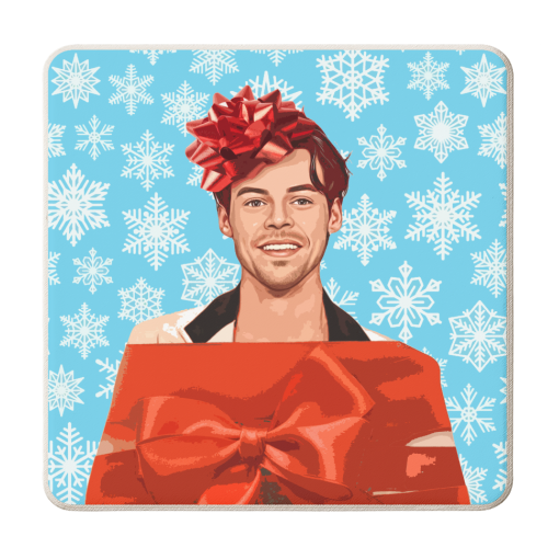 Harry Christmas Present - personalised beer coaster by DOLLY WOLFE