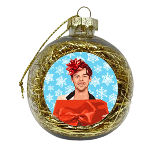 Harry Christmas Present - xmas bauble by DOLLY WOLFE