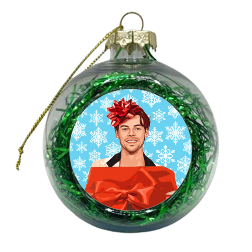 Harry Christmas Present - xmas bauble by DOLLY WOLFE
