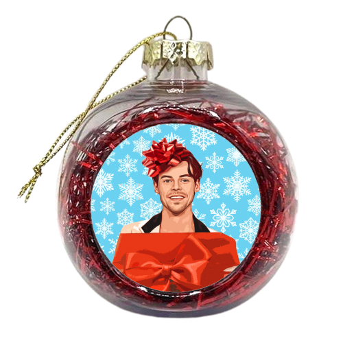 Harry Christmas Present - xmas bauble by DOLLY WOLFE